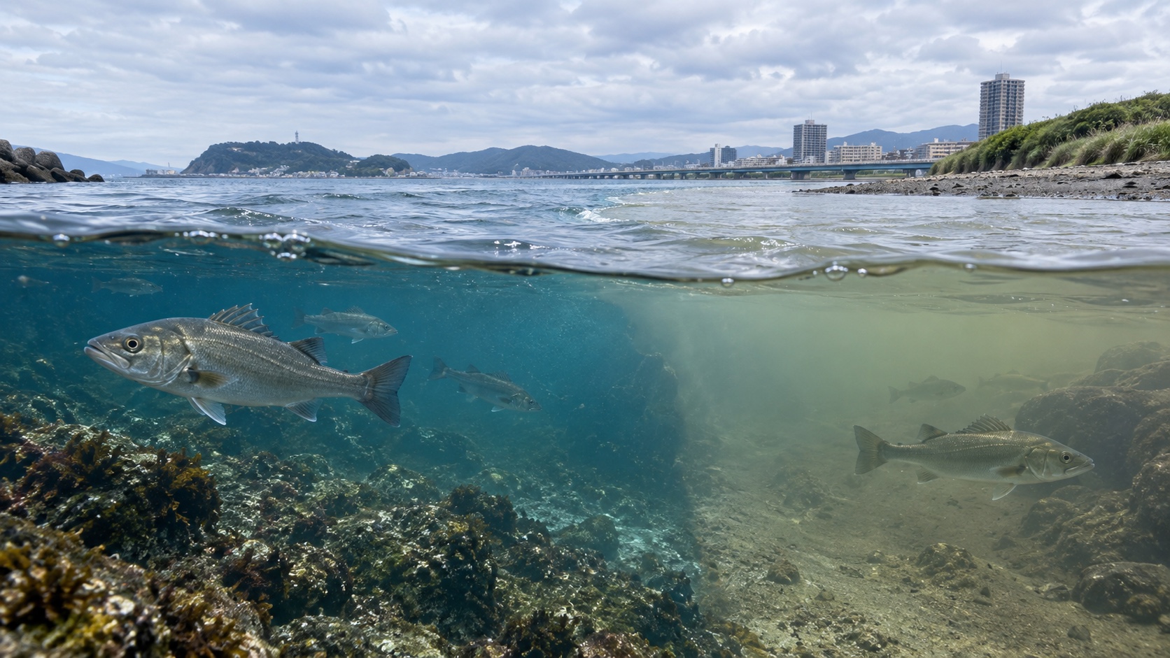 海・汽水・河川を行き来するシーバス