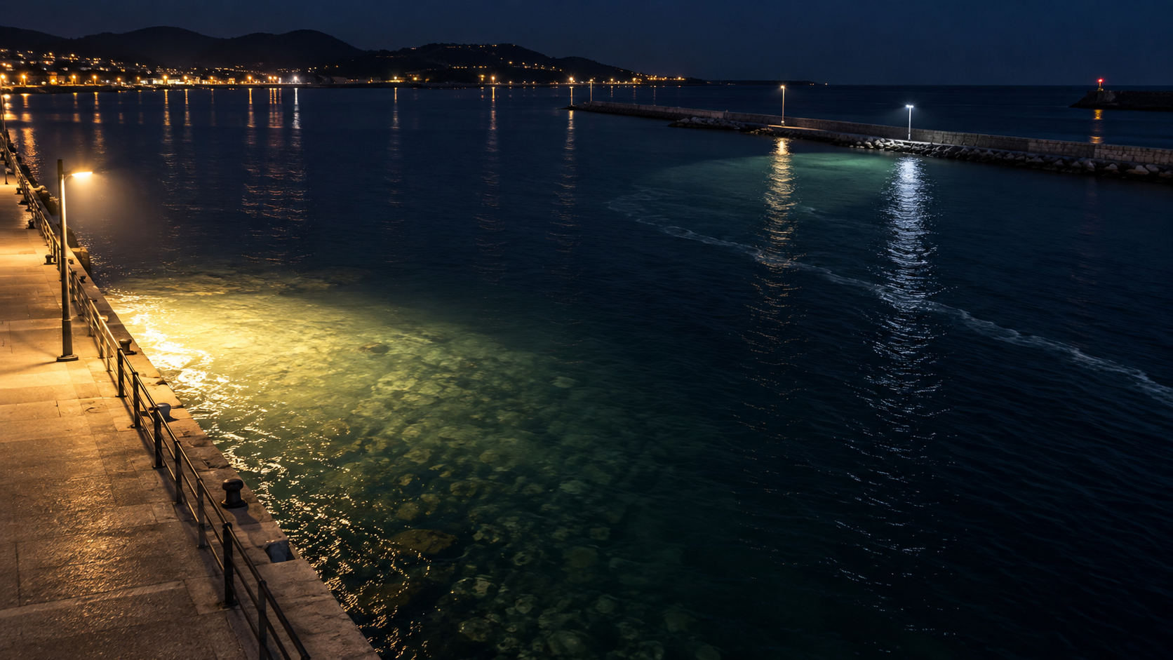 明るさと流れが異なる複数の常夜灯を見比べる生成イメージ